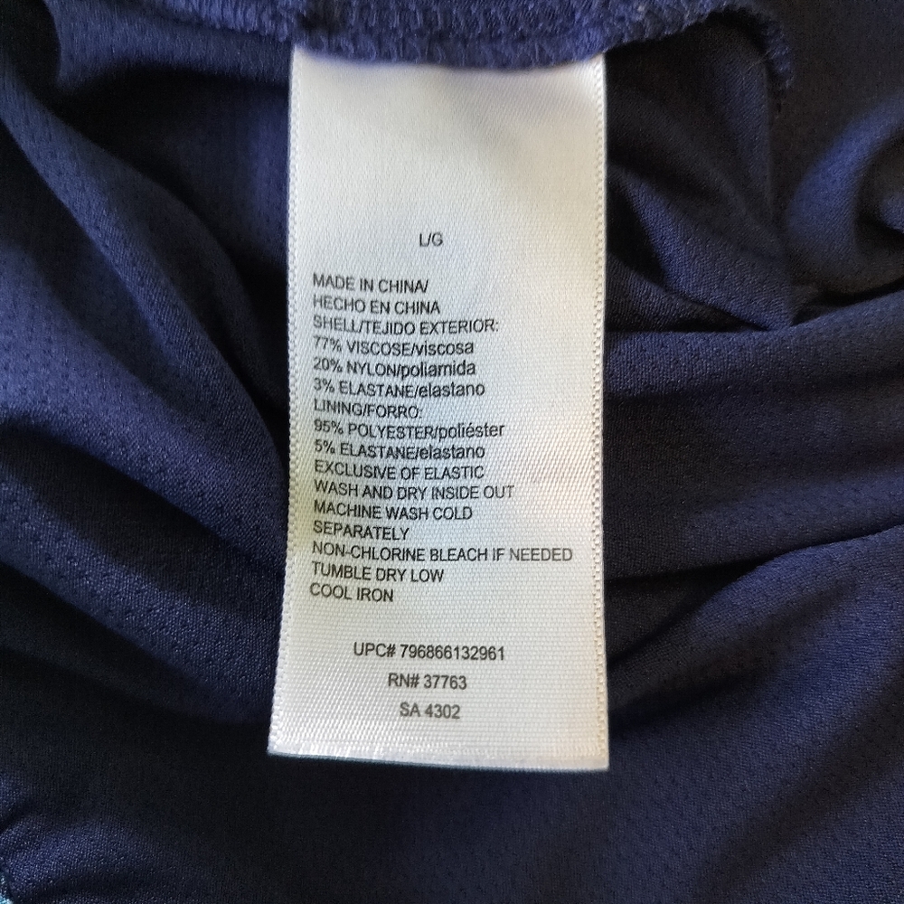 2/$30 Rafaella Comfort Blue Print Tennis Skort‎ Women Sz L Tennis Golf Prep - Picture 9 of 12